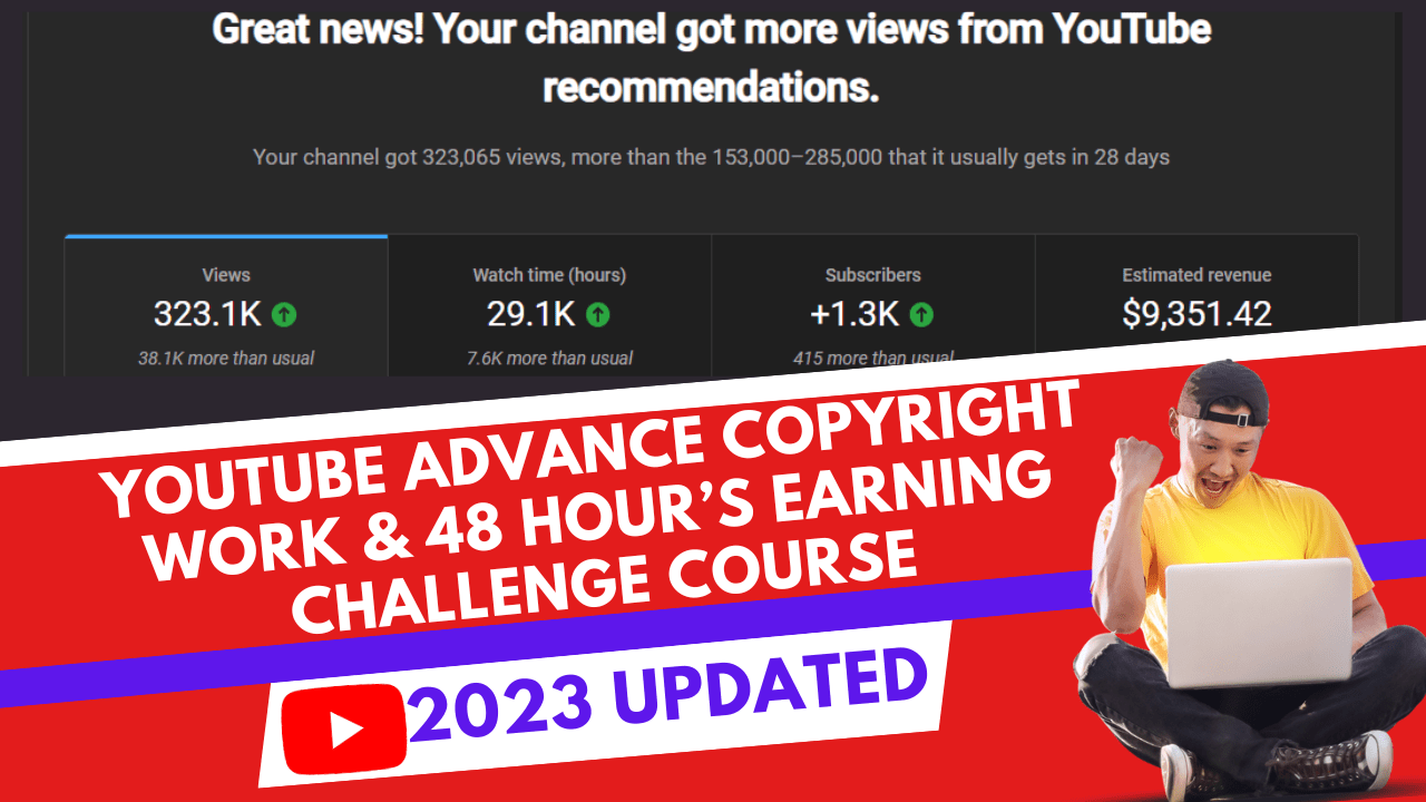 YouTube Advance Copyright Work & 48 Hour’s   Earning Challenge Course
